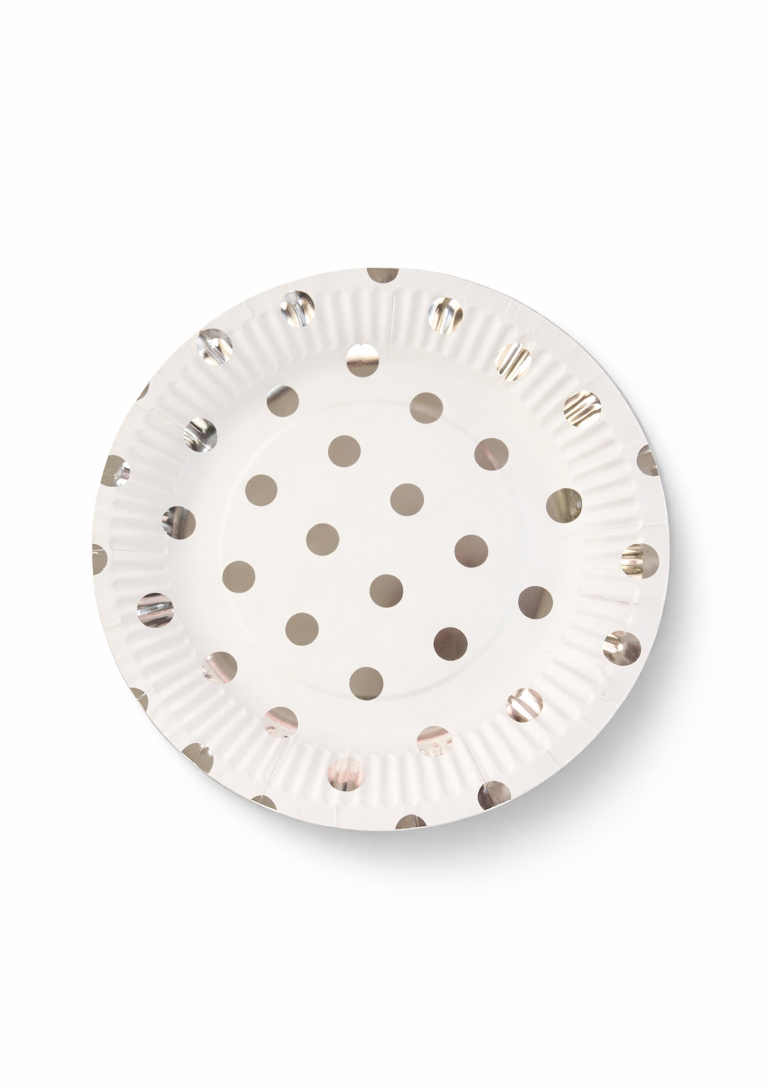 Large 'Silver Polka Dots' Plates Pack
