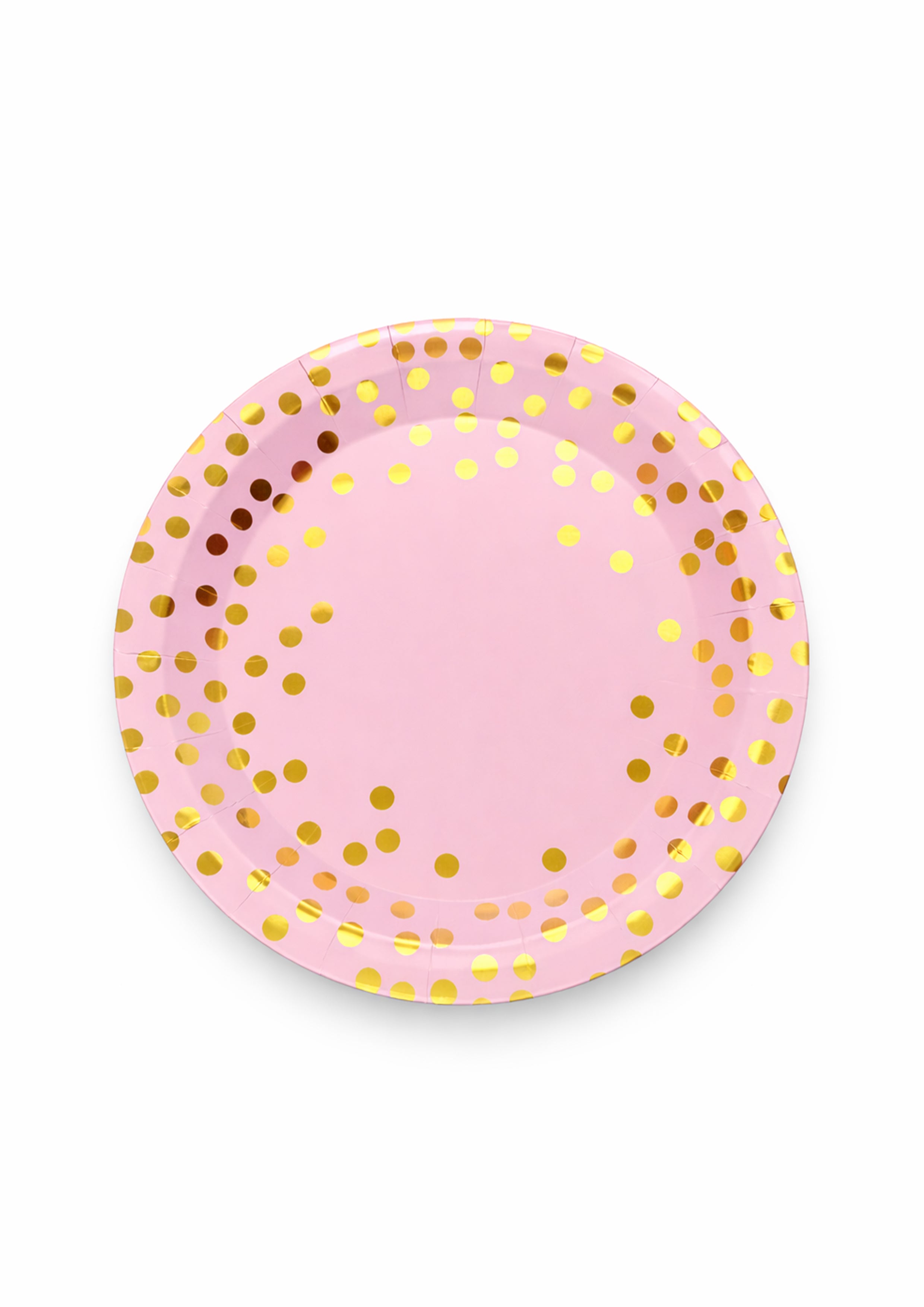 Large 'Pink and Golden Polka Dots' Plates Pack
